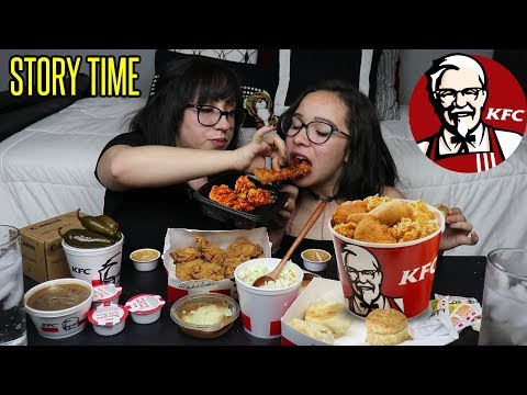 KFC MUKBANG | HOT HONEY CHICKEN, WINGS | STORY TIME | EATING SHOW