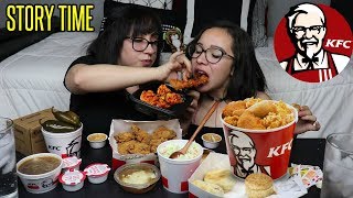 KFC MUKBANG | HOT HONEY CHICKEN, WINGS | STORY TIME | EATING SHOW