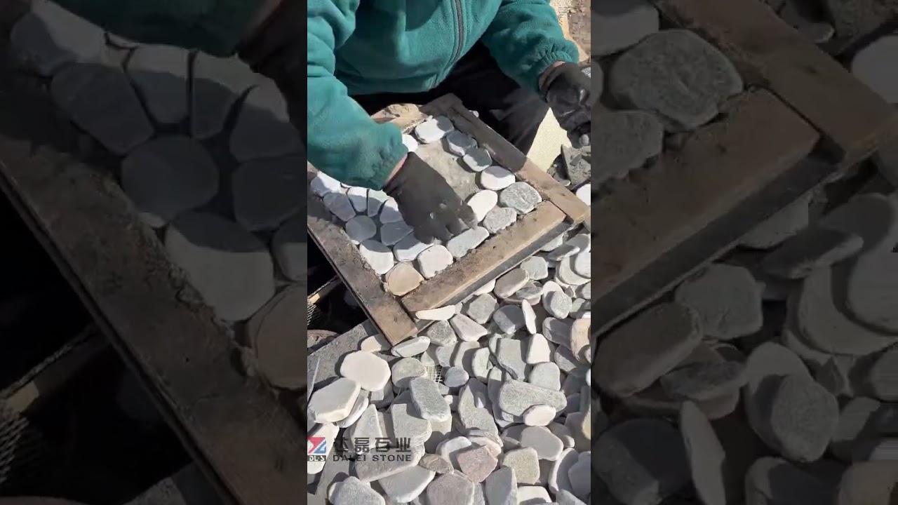 Handmade Multicolor Quartz Mosaic Paving Tile Mesh