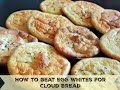 How to whip and fold egg whites to stiff peaks for cloud bread (Low Carb Baking)