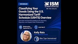 Classifying Your Goods Using the U.S. Harmonized Tariff Schedule (US HTS) Overview
