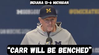 Kyle Whittingham BENCHES Tommy Carr after loss - Post Game Press Conference - Indiana vs Michigan