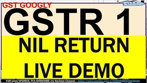 GSTR1 NIL RETURN LIVE DEMO - NO ERROR , EASY STEPS within 2 minutes (Zero value Return)*