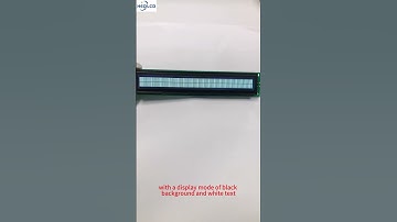 40 * 2 character dot matrix LCD display module with black background and white text