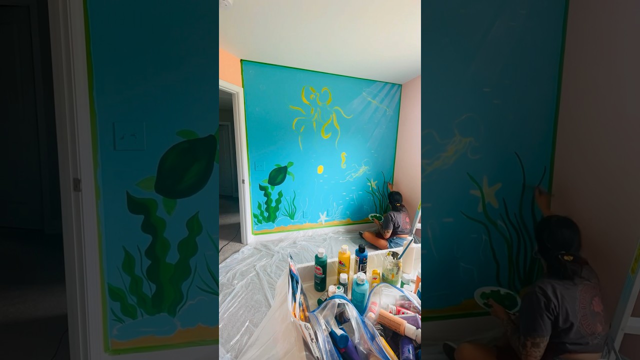 Watch Me Paint A Nursery Room Mural 🐙🎨