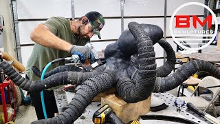 Sculpting a Giant Octopus out of Recycled Tires & Foam