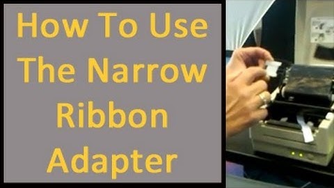 Ribbon Printer - Using the Ribbon Adapter