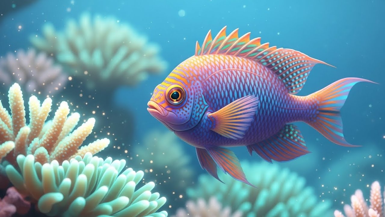 Underwater Relaxation 🐠 Exotic Coral Reef Fish | Gentle Piano & Ocean Ambient Healing