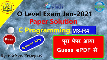 #c C Programming Jan-2021 Paper Solution || Answer key || O level Exam jan 2021 by-Mithun Prajapati