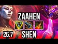 ZAAHEN vs SHEN (TOP) | Good KDA: 23/1/6, 61K damage | EUW Master | 26.7