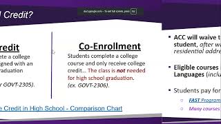 Dual Credit Info Session - ACC HS Programs