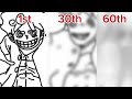 Redrawing Luffy 60 times(reupload)