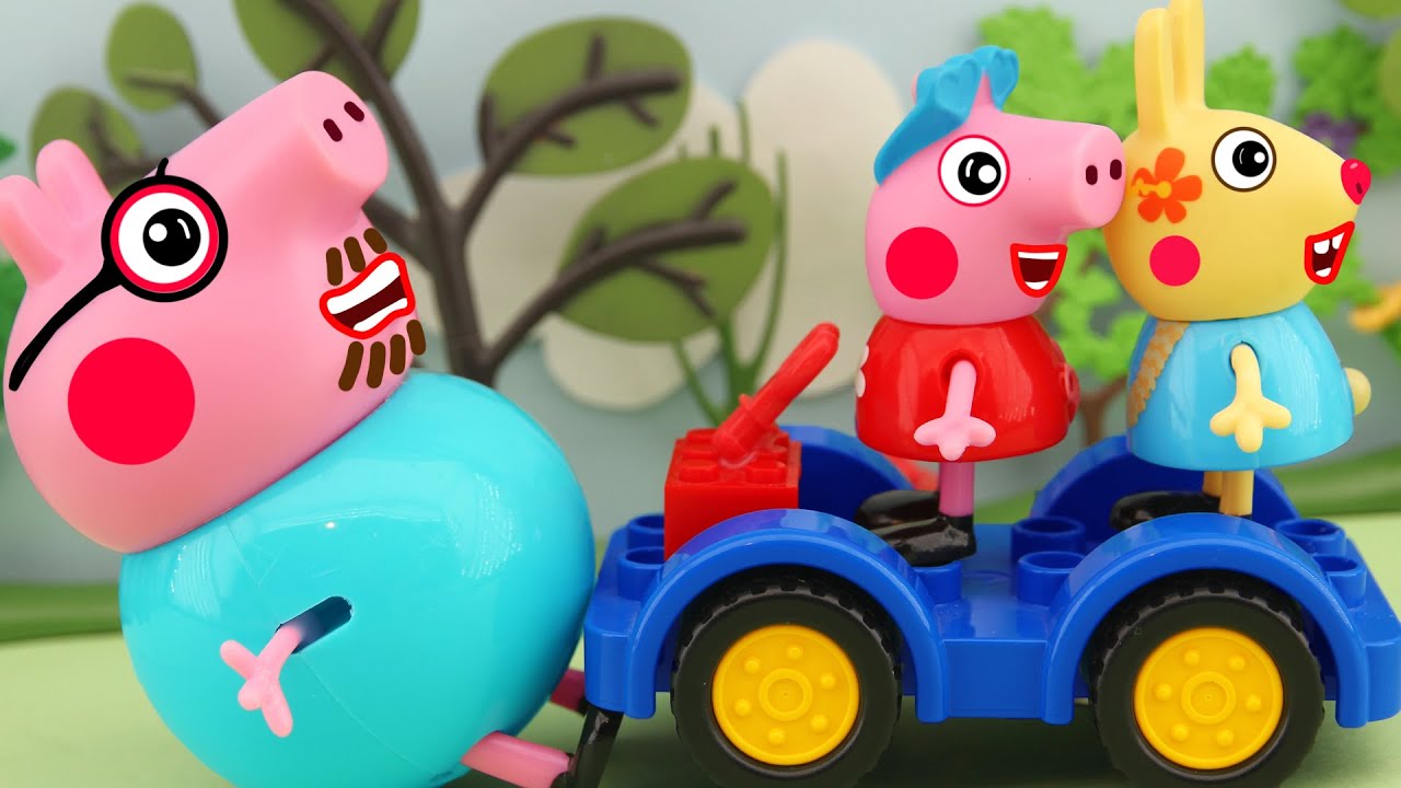 race, accident, Peppa Pig TV, New Peppa YouTube