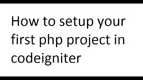 How to install codeigniter on xammp