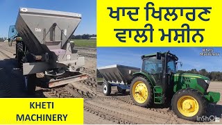 John Deere 6120r, 120 hp with fertiliser broadcaster screenshot 5