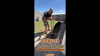 DIY Backyard Vertical Drainage Installation #vlog #diyprojects #diydad #howto #backyard #yardwork