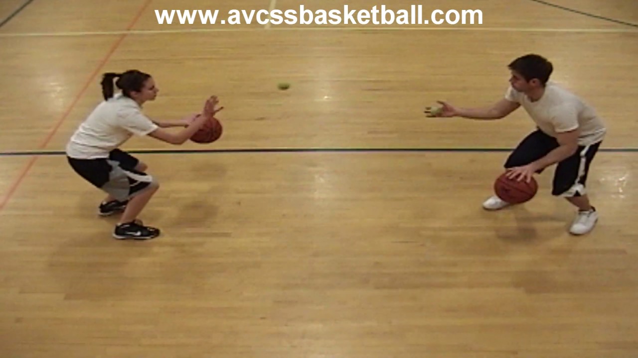 Ball Handling Tennis Ball Drill for Youth Basketball, 2 Player