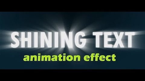 Shining Text Animation Effect Using HTML & CSS | 2019⭐