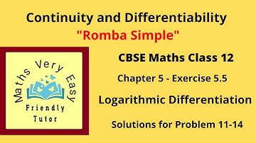 Continuity and differentiability chapter 5 exercise 5.5 problems 11 - 14 cbse class12 maths in tamil