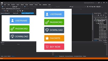 VIsual studio 2015 Button Flat Design C# and VB.NET  #7