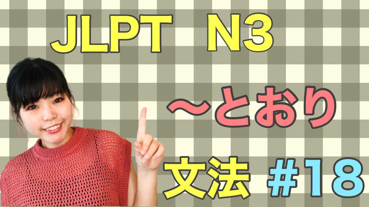 JLPT N3文法 #18 〜とおり（に）　ねこた日本語教室　Necota Japanese School  Japanese language