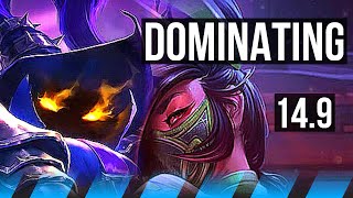 VEIGAR vs AKALI (MID) | 7/2/6, Dominating | BR Master | 14.9