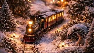 Toy Train Adventure Through Snowy Forest Cinematic Winter Visual