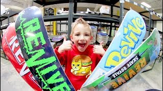 6 YEAR OLD PICKS SKATEBOARD SETUP!