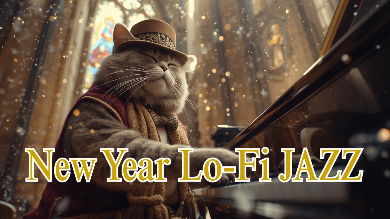 Новогоднее Lo-Fi джаз-кафе | Надежный свинг и уютное пианино в зимнем свете
