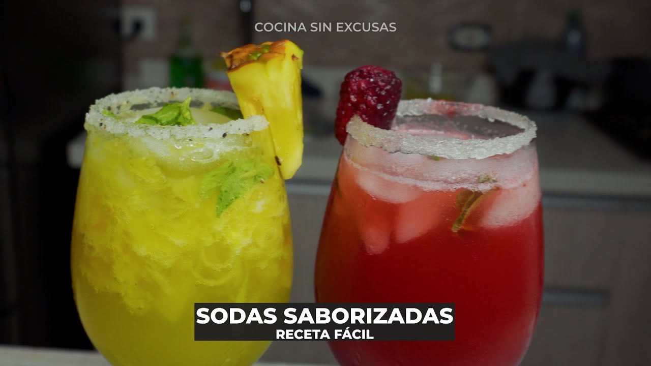 Como hacer Sodas italianas de Frutos rojos y Piña Super Fácil - YouTube