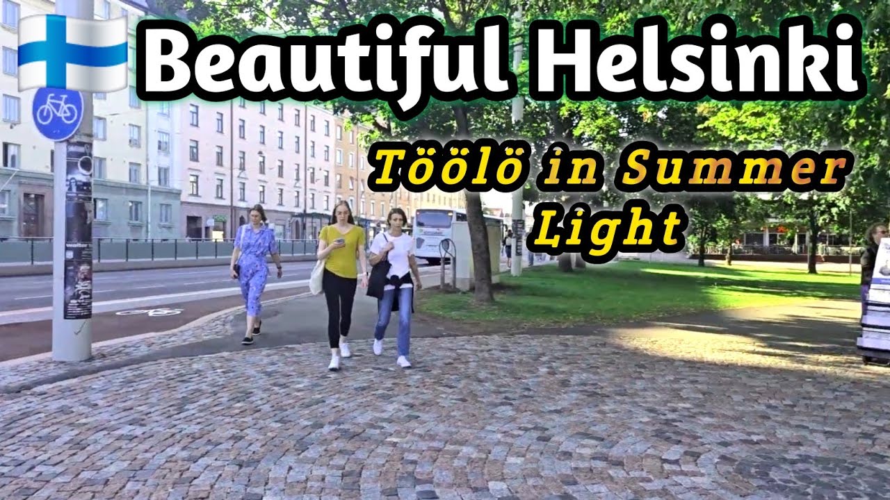 Töölö Helsinki Street Walk | Beautiful Summer Day in Finland 
