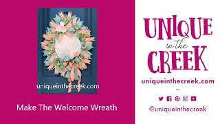 Hello Beautiful Deco Mesh Floral Wreath on UITC Oval Board