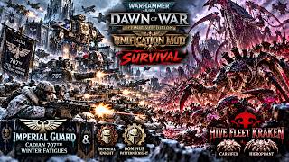 Cadian 707th vs HIVE FLEET KRAKEN | Imperial Knights vs Hierophants — Warhammer 40K Survival