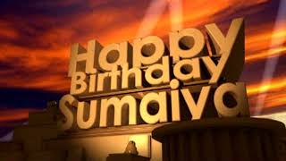 Happy Birthday Sumaiya