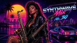 Neon Nights Sax &amp; Guitar Synthwave | 80s Night Drive
