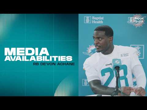 RB De'Von Achane meets with the media | Miami Dolphins