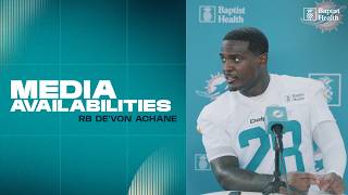 RB De'Von Achane meets with the media | Miami Dolphins