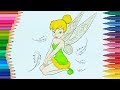تينكر بيل كيفية رسم ولون كتاب التلوين صفحة التلوين الأيادي الصغيرة 