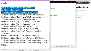 Detailed HTML Form with actionform.php Details