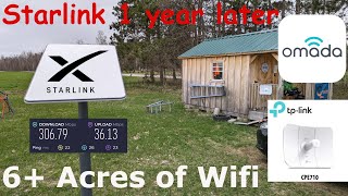 Starlink 1 year later: 6+ Acres of Wifi Coverage (24 more to go)
