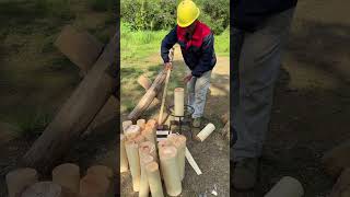 Split Firewood with Less Effort 🪵🔥 Smart Wood Splitting Tool #shorts #tools