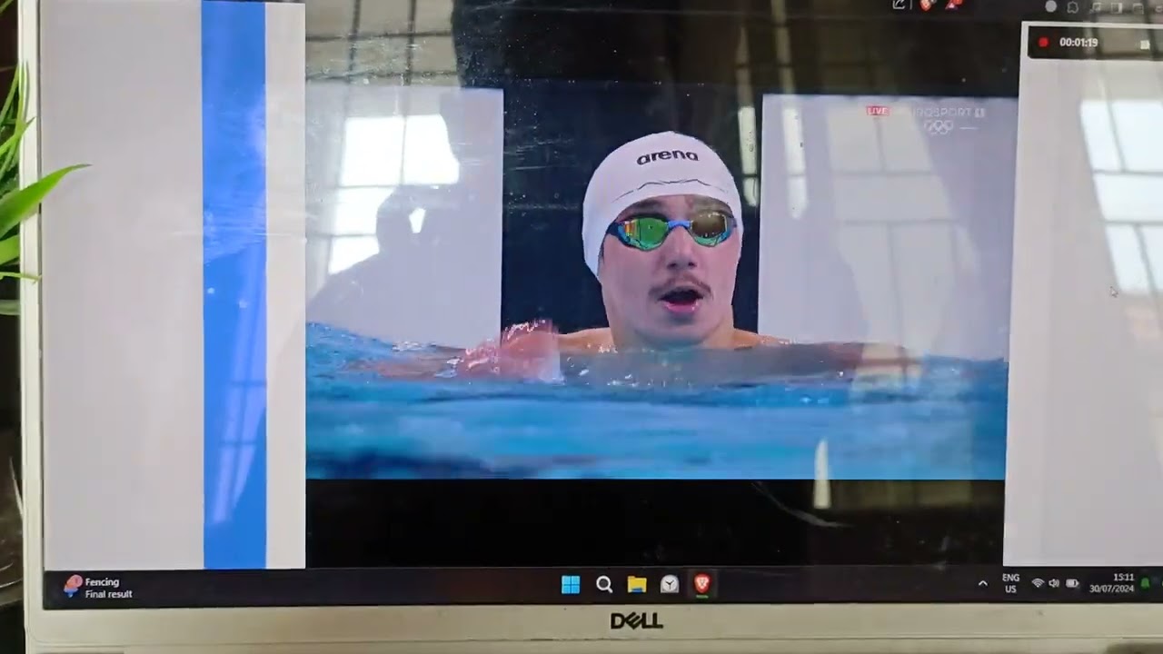 2024 Paris Olympics Swimming 100m Freestyle Nepal Alexander Shah Heat 3