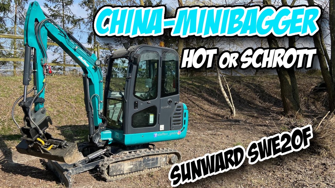 China-Minibagger | Sunward SWE20F |  Review Erfahrungsbericht  | Spalter | Selbst&Ständig