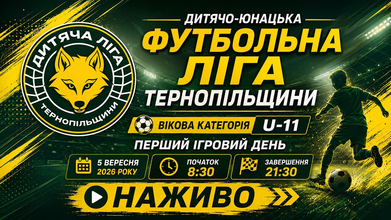 ДЮФЛ Тернопільщини / U-11 / Наживо