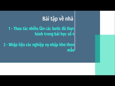 Video Bài 4 - Nhập thành phẩm (Hướng dẫn thiết lập phần mềm... - YouTube