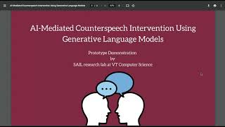 Ai Mediated Counterspeech Prototype Demonstration