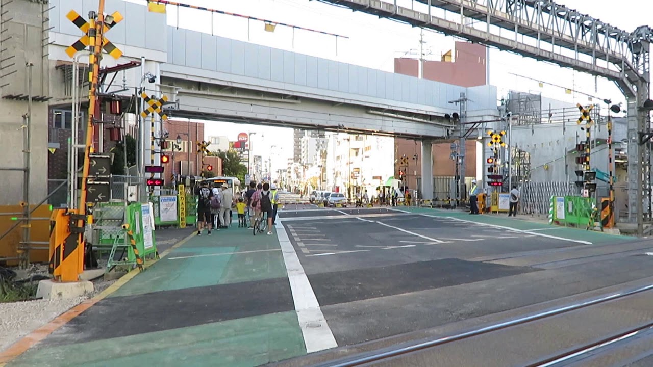 東武スカイツリーライン竹ノ塚駅浅草寄りの踏切 2018ver.