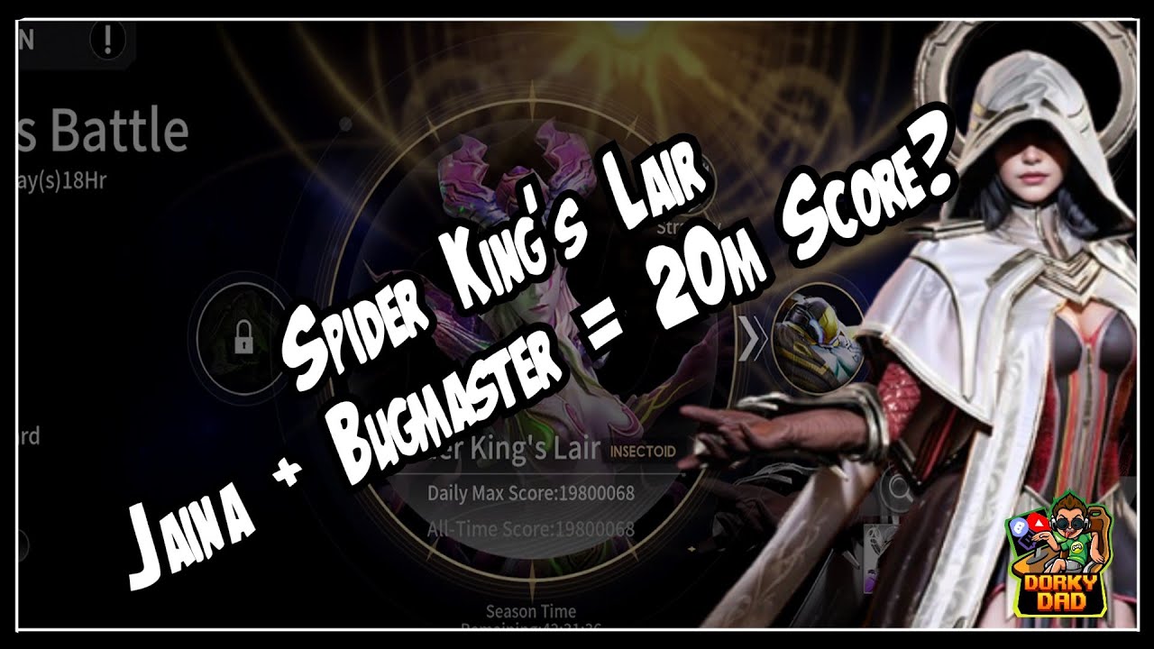 Spider King's Lair - Jaina Squashes All The Bugs! - Bingo Card Good Or Bad? - Eternal Evolutions!
