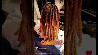 Loctician love Blonde to Copperish #ombre #spring #shortvideo