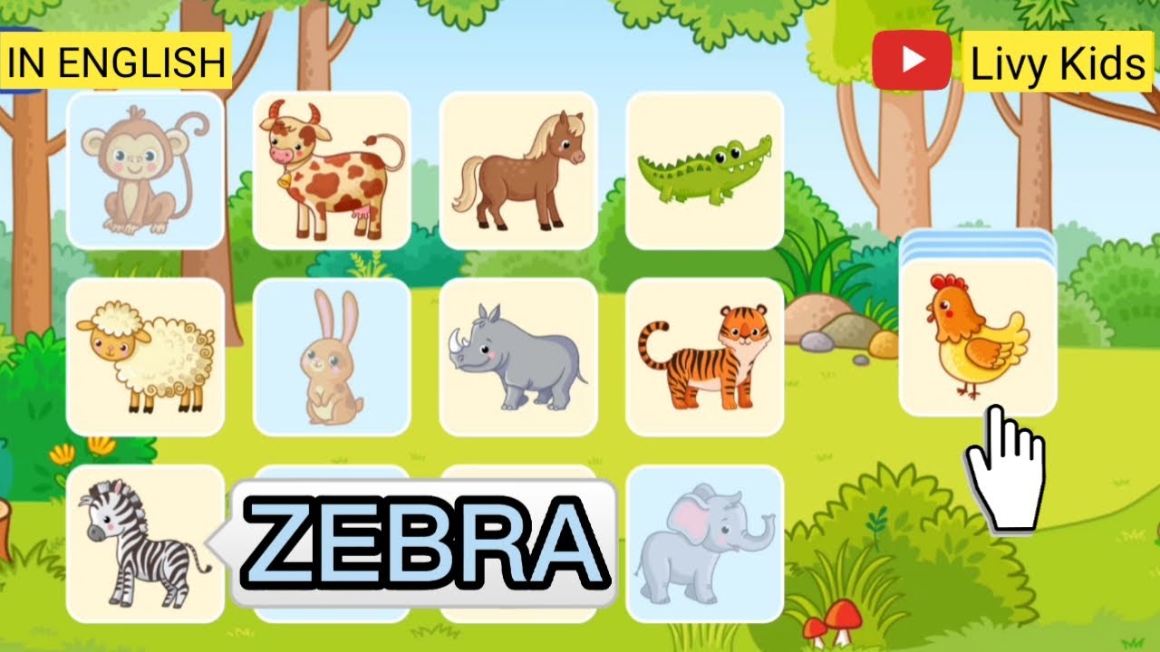 Match The Right Pictures | Guess Animal Pictures For Children In English